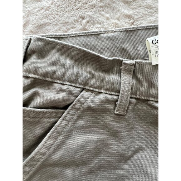Carhartt Mens Dungaree Fit Work Pants 33x32 B11DES Tan 100% Cotton Durable Const - Picture 7 of 9